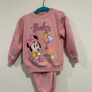 Disney Minnie Mouse Pink sweatshirt set